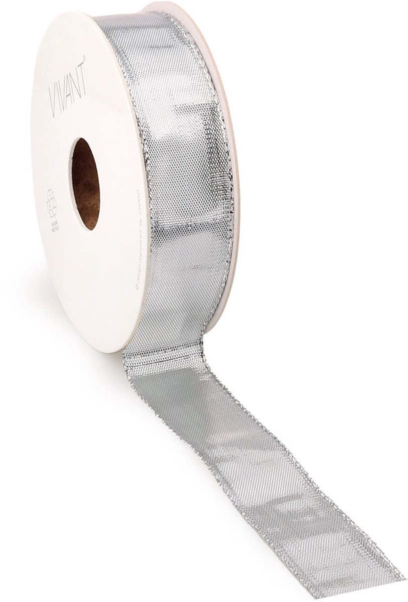 Hoogglans Zilveren Lahnband > 15mm x 25m